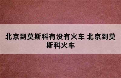 北京到莫斯科有没有火车 北京到莫斯科火车